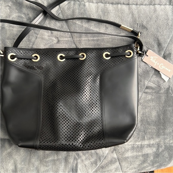 Foley + Corinna Black Leather Shoulder Bag